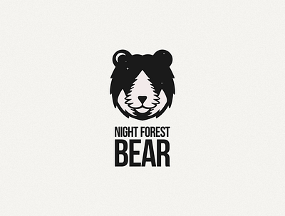 Night forest bear brand branding design illustration logo logodesign logodesigns ui ux vector