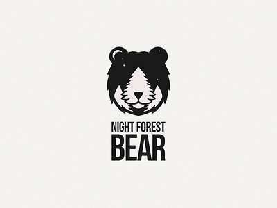 Night forest bear