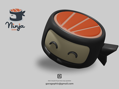 Ninja Sushi logo concept