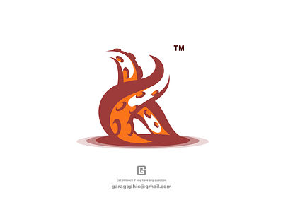 Letter K for Kraken brand branding design illustration logo logodesign logodesigns ui ux vector
