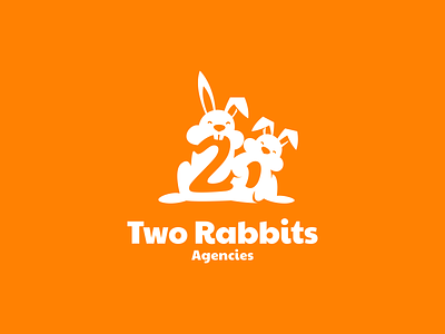 Two Rabbits logo concept brand branding design illustration logo logodesign logodesigns ui ux vector
