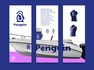 Penguin Logo Concept brand branding design fishing illustration logo logodesign logodesigns ui ux vector