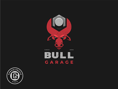 Bull Garage logo concept brand branding bull design garagee illustration landingpage logo logodesign logodesigns template ui ux vector