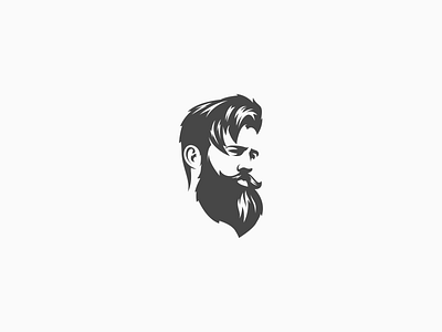 Gentleman beard design gentleman illustration logo man negativespace vector