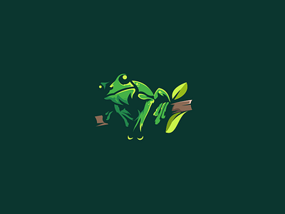 Frog animal design frog illustration logo vector