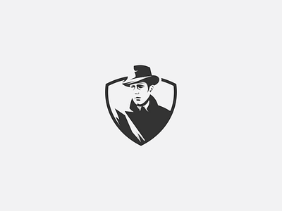 Man design gentleman logo logodesigns man negativespace