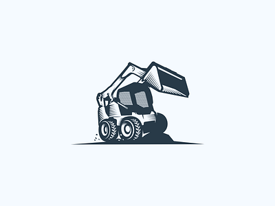 Skid Steer illustration logo logodesign skidsteer tractor vector