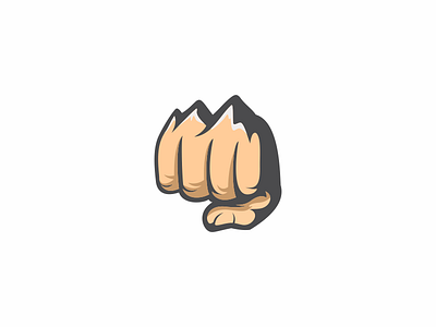 Mountain Boxing boxing fist logo logodesign martialart mountain stone vector
