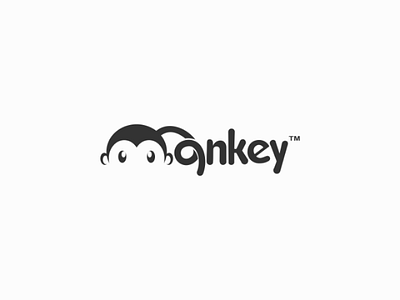 Monkey logo animal m mark monkey tail