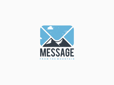 Message from the mountain camp camping dual meaning graphicdesign illustration inbox logo logodesign message mountain nature sky