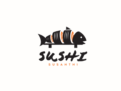 Sushi logo design food japan logo sushi vector