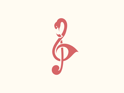 Flamingo music animal flamingo illustration logo logoinspiration music note vector