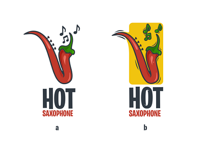 Hot saxophone chilli hot logo logoinspirations music saxophone vector