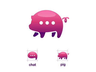 Pigtalk animal chat graphicdesigner icon illustration logo logoinspirations pig talk vector