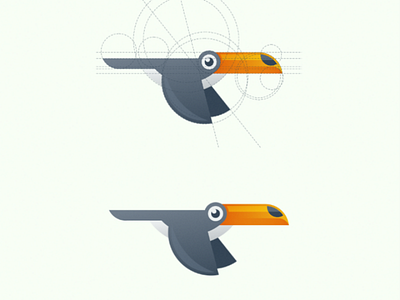 Toucan bird exotic grid illustration logo logodesign toucan tropical vector