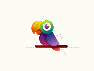 Parrot bird colorful illustration logo logoinspirations modern parrot vector
