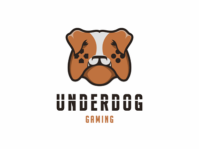 Underdog combination design dog game gaming illustration logo vector