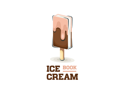 Ice cream book books doublemeaning graphicdesign icecream illustration logo logodesigns vector