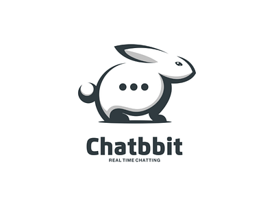 Chatbbit app chatting logo logodesigns rabbit social talk vector