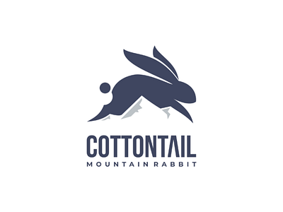 Mountain rabbit design doublemeaning illustration logo mountain rabbit vector