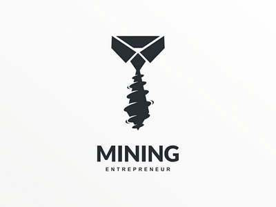 Mining enterpreneur brand business company companylogo doublemeaning drill enterpreneur logo logodesign meaningful mining vector