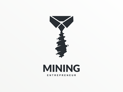 Mining enterpreneur brand business company companylogo doublemeaning drill enterpreneur logo logodesign meaningful mining vector