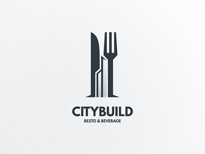 Citybuild brand branding doublemeaning logo logodesign logodesigner negativespace resto