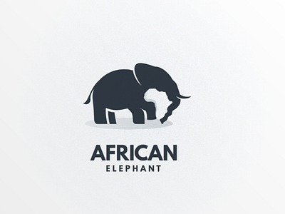 African elephant africa brand doublemeaning elephant hiddenmeaning logo logodesigns negativespace vector