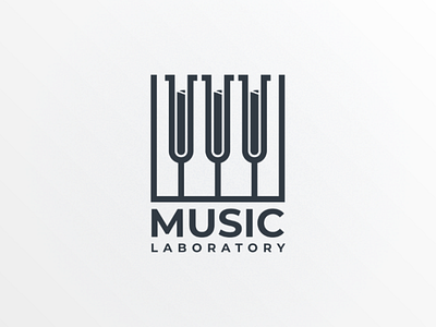 Music laboratory brand companylogo doublemeaning lab logo logodesign music vector