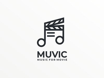 Muvic brand branding companylogo design doublemeaning graphicdesign logo logodesign meaningful movie music vector