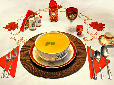 Pale Vermilion Sugar Pumpkin Soup Recipe autumn chef cooking culinary dinner food meal photography pictures plating recipe restaurant