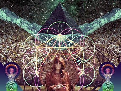Queen of Peace art collage creative design digital digitalart feminism florence welch portrait spiritual woman