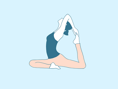 Yoga Series 2 concept illustration minimal pose