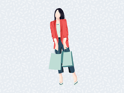 Out Shopping blazer illustration shopping