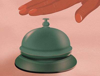 Ring a bell bell concept illustration vintage