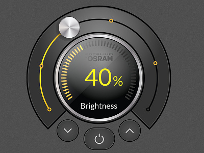 Brightness Control color controls iot lighting touch screen ui ux