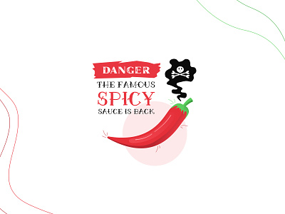 Spicy creation chili pepper danger illustration minimalist pepper piment red rouge spicy yolo