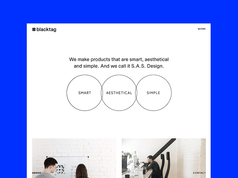 New Blacktag web is out! agency blue brand minimal minimalist prague studio ui uiux ux web website