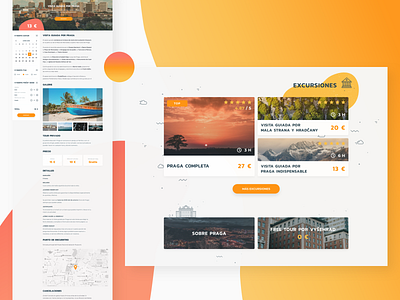 Torres de Praga Website animation brand branding flat icon identity illustration prague tour tour guide tourism ui uiux ux web website