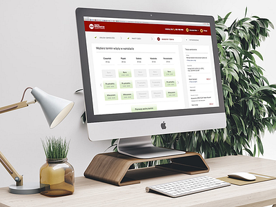 Calendar view - booking service book booking calendar dashboard progress bar red service webdesign