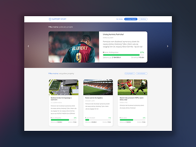 Support Sport - Category axure barcelona blurred crowdfunding design football fund kluivert mock up slider support webdesign