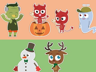 Mascots character design children cute enfant jeunesse mascots mascottes mignon personnages