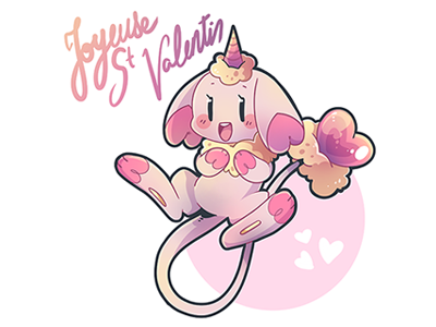 Happy Valentine's day amour cute love mascot monster pink saint valentin valentines day