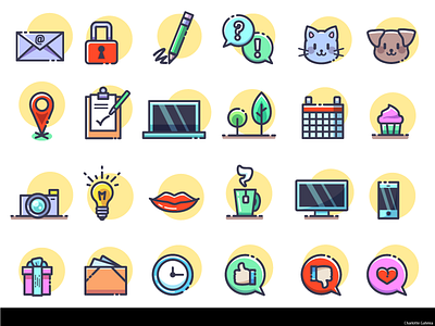 Pictos colorful design flat graphic graphisme icones icons pictogrammes pictos