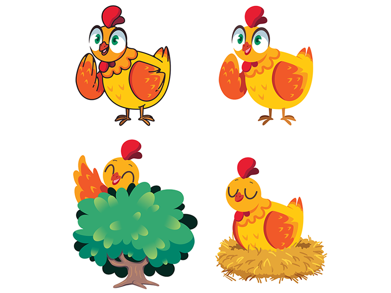 Mascot design cute illustrator drawing dessin mascotte personnage création animal chicken poule character design 2d digital art vector mascot