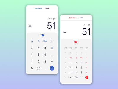 Daily UI Day 4: Calculator app calculator calculator app dailyui design mobile mobileui scientific calculator scientific mode ui ux