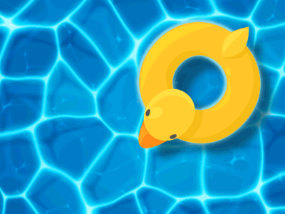 Duck in pool animation duck illustration pool rubber ducky