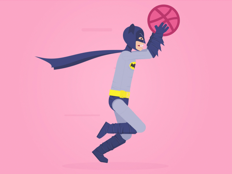 Hello dribbble! animation batman character design adobe illustration