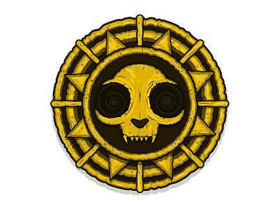 Coin of the great Cat-skull-god cat god skull