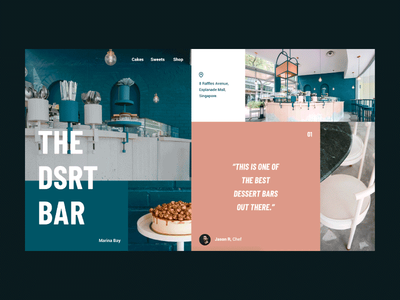 The DSRT Bar animation gif interaction landing mondrian motion shop store ui ux web website